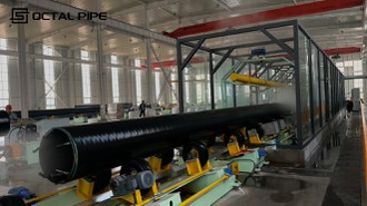LSAW steel pipe 3LPE coating water quenching cooling process LSAW steel pipe 3LPE coating water quenching cooling process